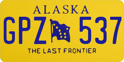 AK license plate GPZ537