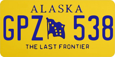 AK license plate GPZ538