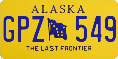 AK license plate GPZ549