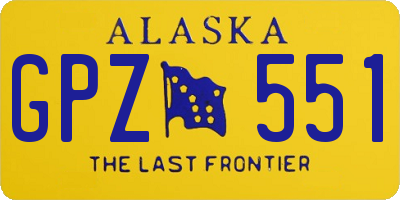 AK license plate GPZ551