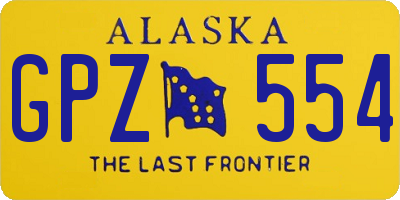 AK license plate GPZ554