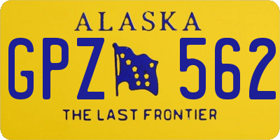 AK license plate GPZ562