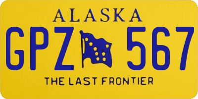 AK license plate GPZ567