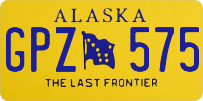 AK license plate GPZ575