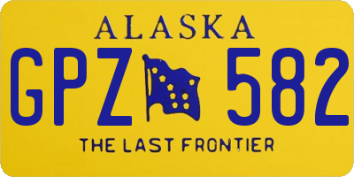 AK license plate GPZ582