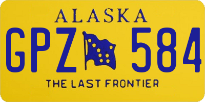 AK license plate GPZ584