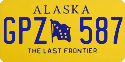 AK license plate GPZ587