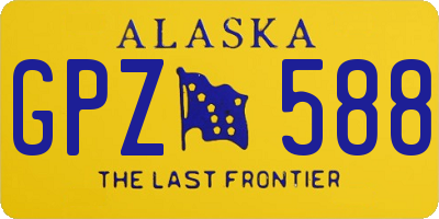 AK license plate GPZ588