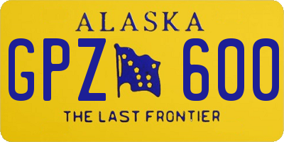 AK license plate GPZ600