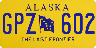 AK license plate GPZ602