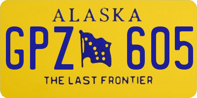 AK license plate GPZ605