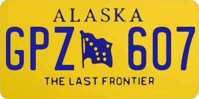 AK license plate GPZ607