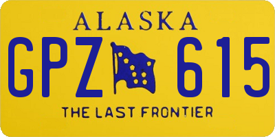 AK license plate GPZ615