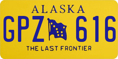 AK license plate GPZ616