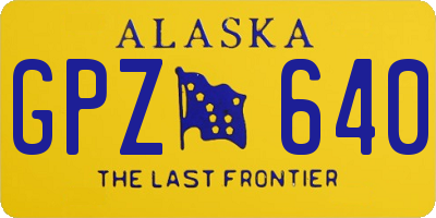 AK license plate GPZ640
