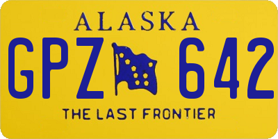 AK license plate GPZ642