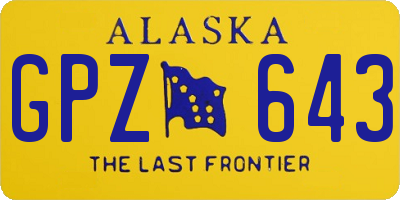 AK license plate GPZ643