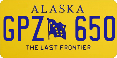 AK license plate GPZ650