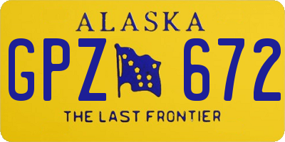 AK license plate GPZ672