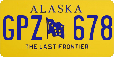 AK license plate GPZ678