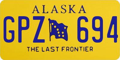 AK license plate GPZ694