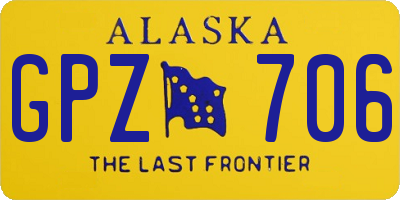 AK license plate GPZ706