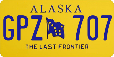 AK license plate GPZ707