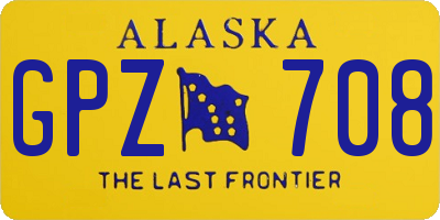 AK license plate GPZ708