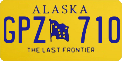 AK license plate GPZ710