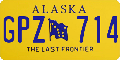 AK license plate GPZ714