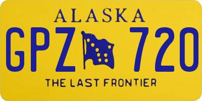 AK license plate GPZ720