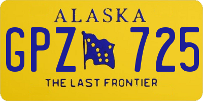 AK license plate GPZ725