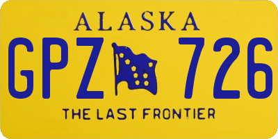 AK license plate GPZ726