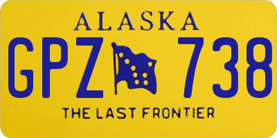 AK license plate GPZ738