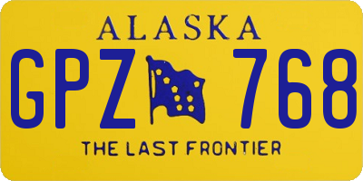 AK license plate GPZ768