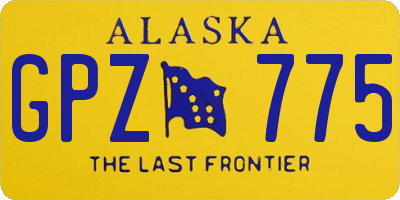 AK license plate GPZ775