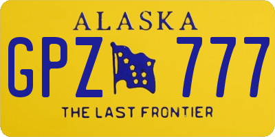 AK license plate GPZ777