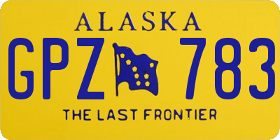 AK license plate GPZ783