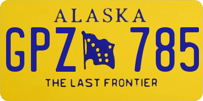 AK license plate GPZ785