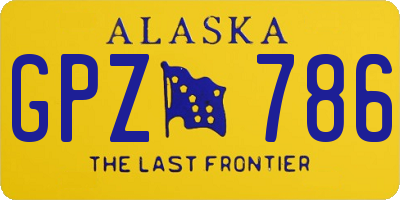AK license plate GPZ786