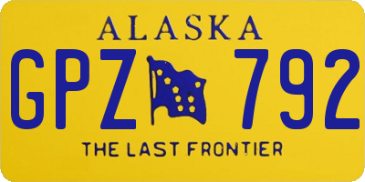 AK license plate GPZ792