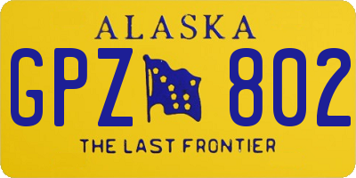AK license plate GPZ802
