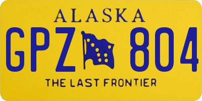 AK license plate GPZ804