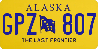AK license plate GPZ807