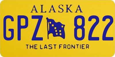 AK license plate GPZ822