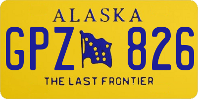 AK license plate GPZ826