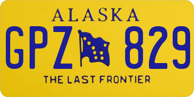 AK license plate GPZ829