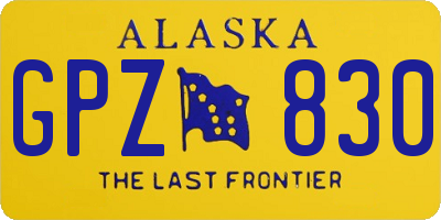AK license plate GPZ830