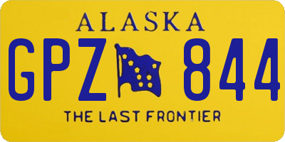 AK license plate GPZ844