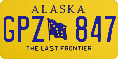 AK license plate GPZ847